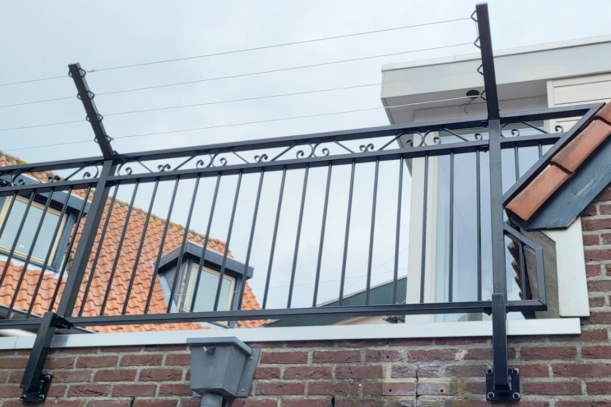 Stahlgeländer für den Balkon